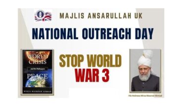 Photo of یومِ تبلیغ بعنوان Stop WW3۔ زیر اہتمام شعبہ تبلیغ مجلس انصار اللہ برطانیہ