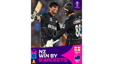 Photo of ورلڈ کپ کرکٹ: افتتاحی میچ میں دفاعی چیمپین انگلینڈ کے مدِ مقابل نیوزی لینڈ کی شاندار فتح