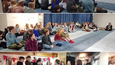 Photo of کالج کے طلبہ و طالبات اور اساتذہ کا مسجد مبارک ہیگ، ہالینڈ کا دورہ