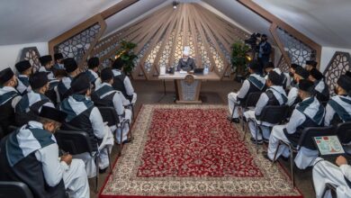 Photo of امیر المومنین حضرت خلیفۃ المسیح الخامس ایّدہ اللہ تعالیٰ بنصرہ العزیز کے ساتھ مجلس اطفال الاحمدیہ کینیڈا کی نیشنل عاملہ و ریجنل ناظمین اطفال کی ملاقات