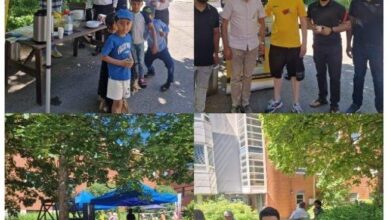 Photo of مجلس خدام الاحمدیہ فن لینڈ کا اولڈ ہوم میں مفت اشیائے خور و نوش کا سٹال