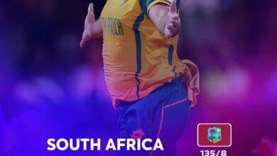 Photo of ٹی ٹوینٹی کرکٹ ورلڈکپ:جنوبی افریقہ لگاتارساتویں کامیابی کے ساتھ سیمی فائنل میں پہنچ گیا، میزبان ویسٹ انڈیز شکست کے بعد ٹورنامنٹ سے باہر