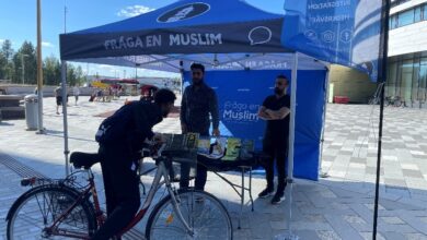 Photo of لولیو، سویڈن میں تین روزہ تبلیغی سٹال اور تبلیغی فولڈرز کی تقسیم