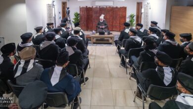 Photo of امیر المومنین حضرت خلیفۃ المسیح الخامس ایّدہ اللہ تعالیٰ بنصرہ العزیز کے ساتھ مجلس خدام الاحمدیہ امریکہ میری لینڈ ریجن کےایک وفد کی ملاقات