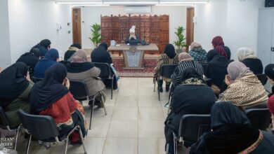 Photo of امیر المومنین حضرت خلیفۃ المسیح الخامس ایّدہ اللہ تعالیٰ بنصرہ العزیز کے ساتھ ممبرات نیشنل مجلس عاملہ لجنہ اماء اللہ جرمنی کی ملاقات