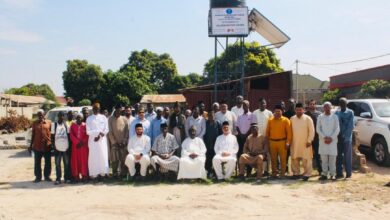 Photo of گیمبیا میں جماعتی ہیڈکوارٹر بانجل/کومبو میں ایک مسجداور مشن ہاؤس کے سنگ بنیادکی تقریب