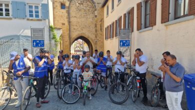 Photo of جماعت فرائنز ہائم، جرمنی کا یوم تبلیغ کے موقع پر ۱۷؍کلومیٹر کا ایک سائیکل سفر