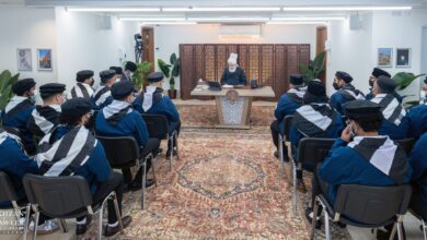 Photo of امیر المومنین حضرت خلیفۃ المسیح الخامس ایّدہ اللہ تعالیٰ بنصرہ العزیز کے ساتھ مجلس خدام الاحمدیہ امریکہ کے میری لینڈ ریجن کے ایک وفدکی ملاقات